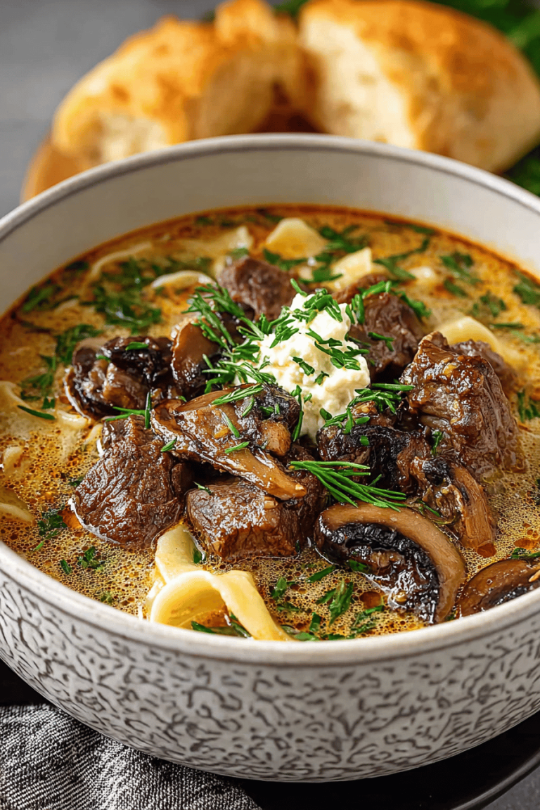Beef Stroganoff Soup