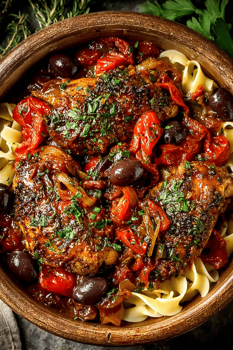 Delish Chicken Cacciatore