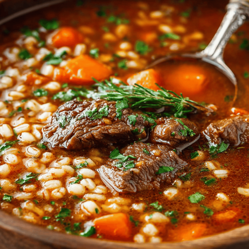 Easy Beef Barley Soup