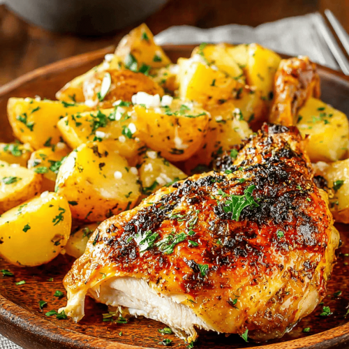 Easy Roasted Chicken & Potatoes