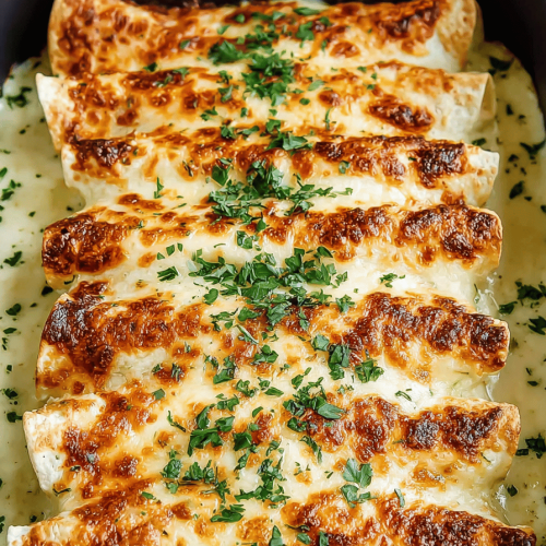 Easy White Chicken Enchiladas