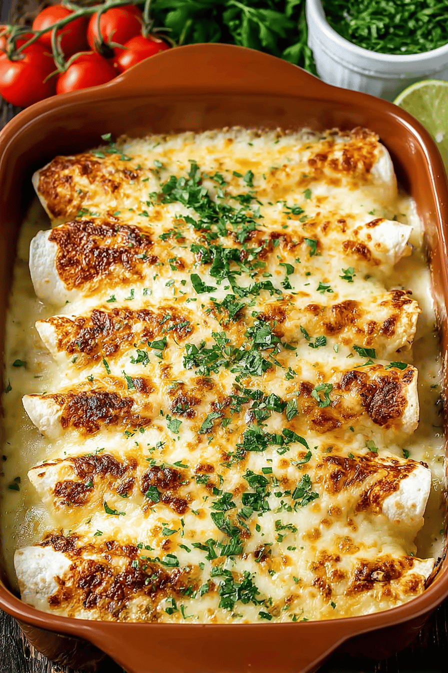 Easy White Chicken Enchiladas