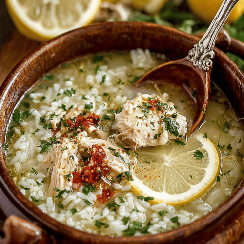 Lemon Chicken Rice Soup