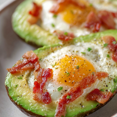 Delish Avocado Bacon and Eggs Recipe