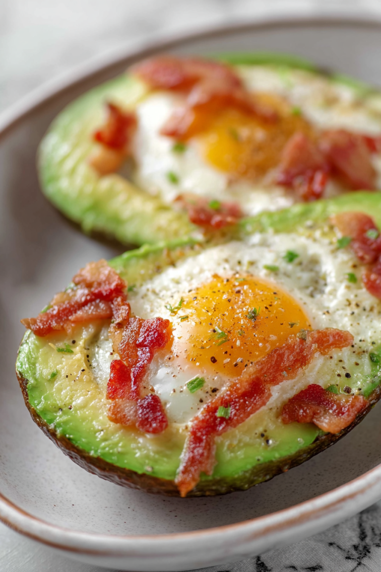 Delish Avocado Bacon and Eggs Recipe