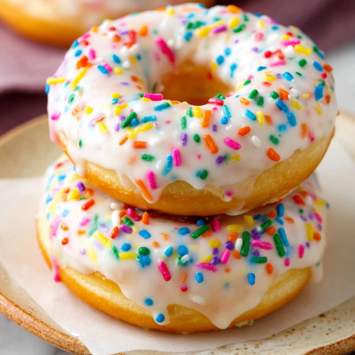 Delish Baked Funfetti Donuts