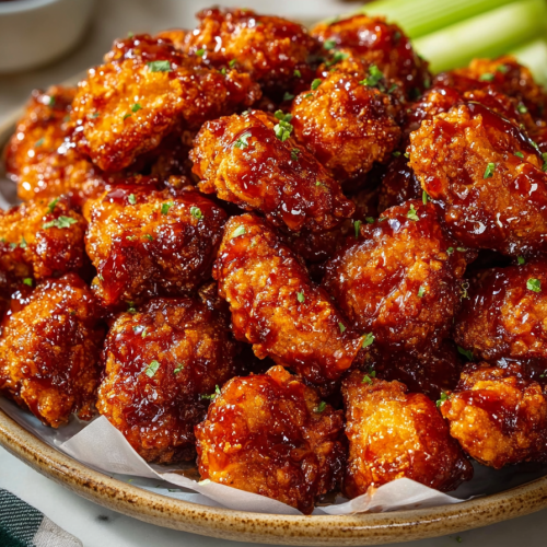Delish Baked Honey BBQ Popcorn Chicken
