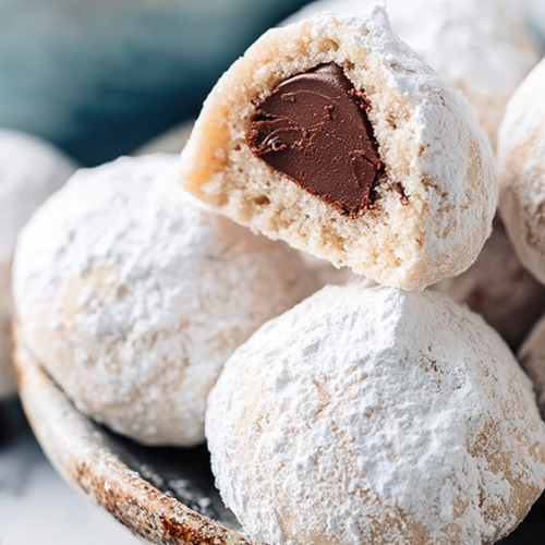 Delish Chocolate Kiss Powder Puff Cookies