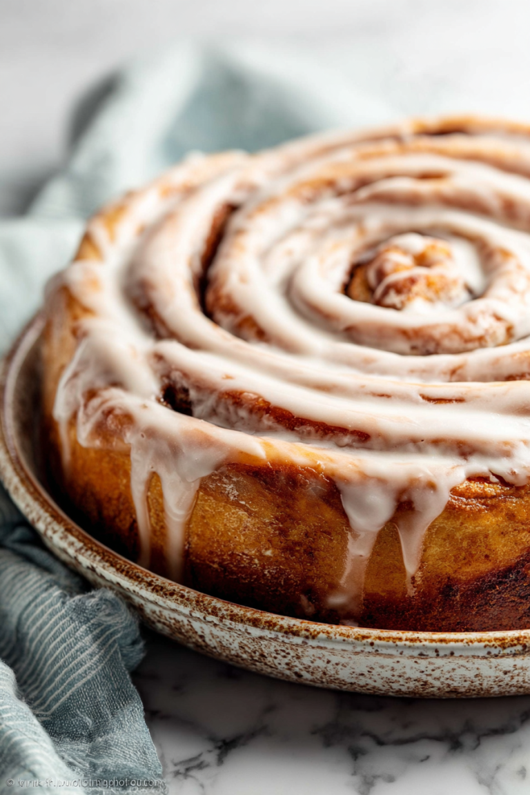 Delish Giant Cinnamon Roll Cake