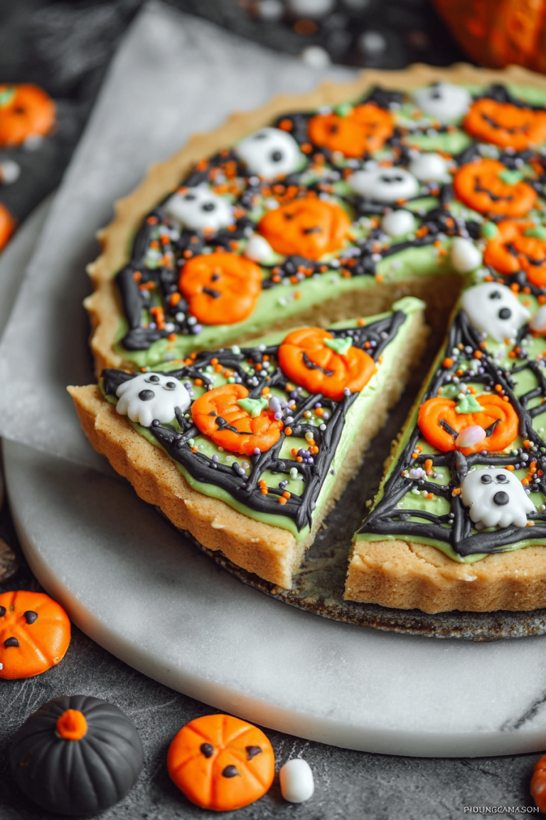 Delish Halloween Sugar Cookie Cake