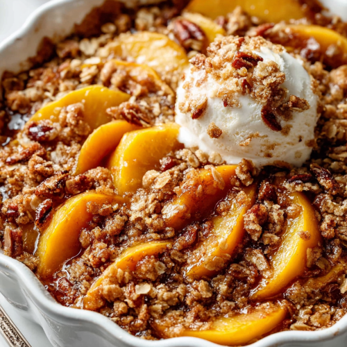 Delish Peach Pecan Crisp