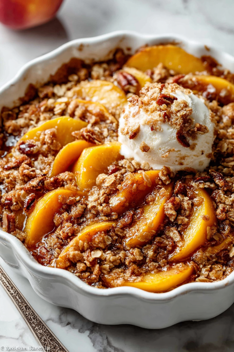 Delish Peach Pecan Crisp