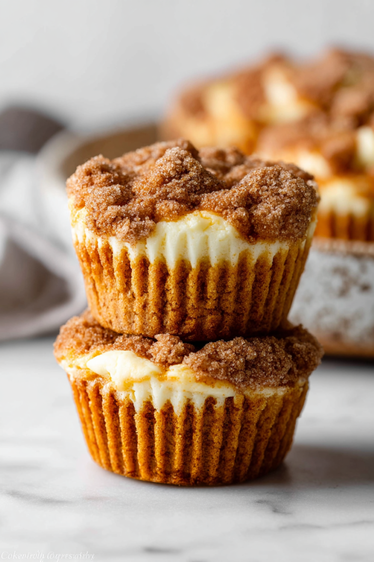 Delish Pumpkin Cheesecake Muffins
