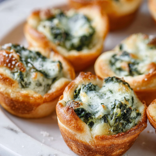 Delish Spinach Dip Bites Recipe
