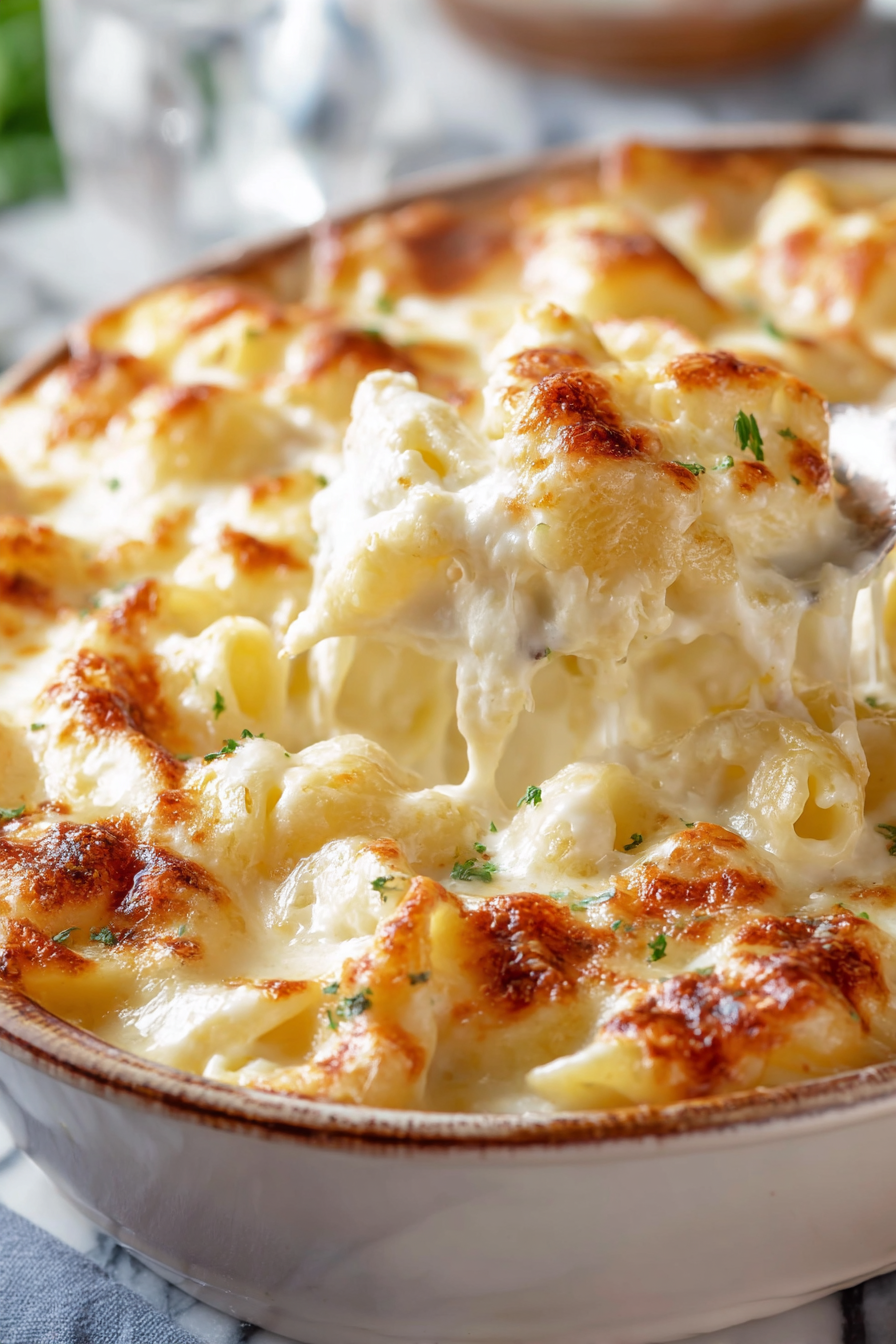 Delish Three Cheese Pasta Bake
