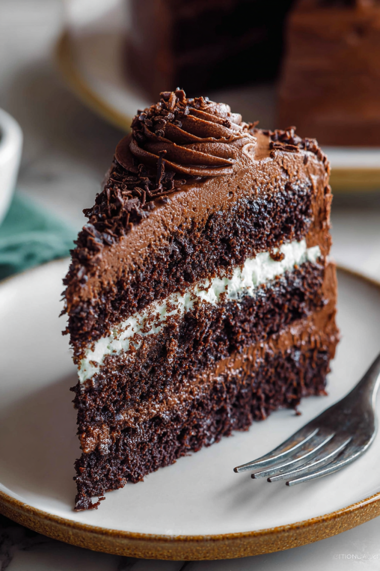Delish Triple Chocolate Layer Cake