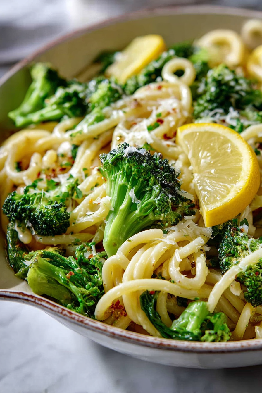 Easy 20-Minute Lemon Broccoli Pasta Skillet