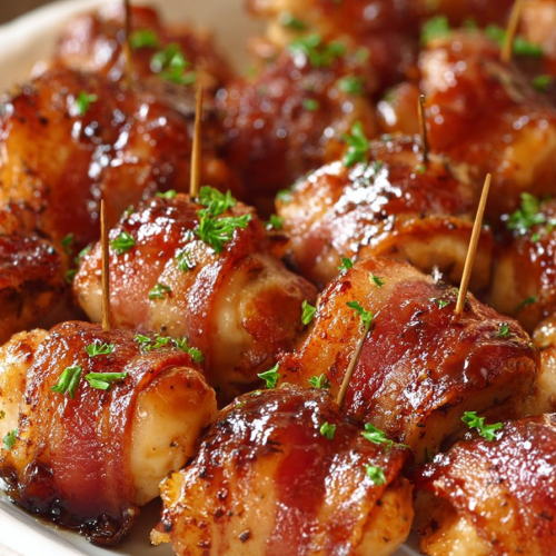 Easy BBQ Bacon Chicken Bites