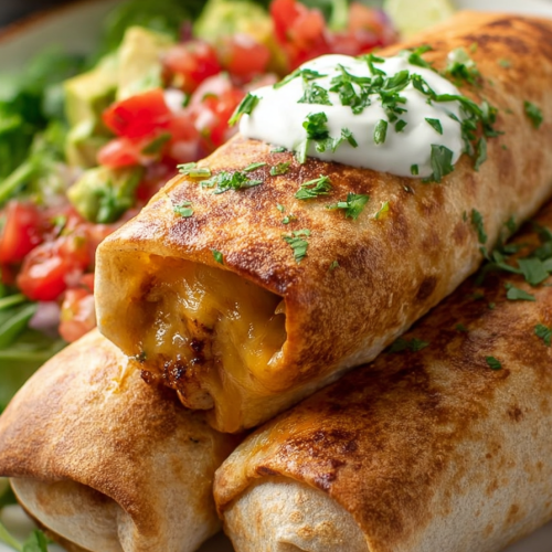 Easy Baked Chicken Chimichangas