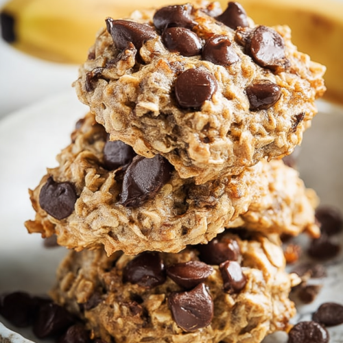 Easy Banana Oatmeal Chocolate Chip Cookies