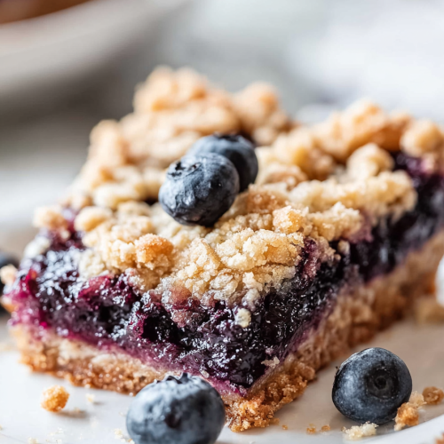 Easy Blueberry Oatmeal Crumble Bars