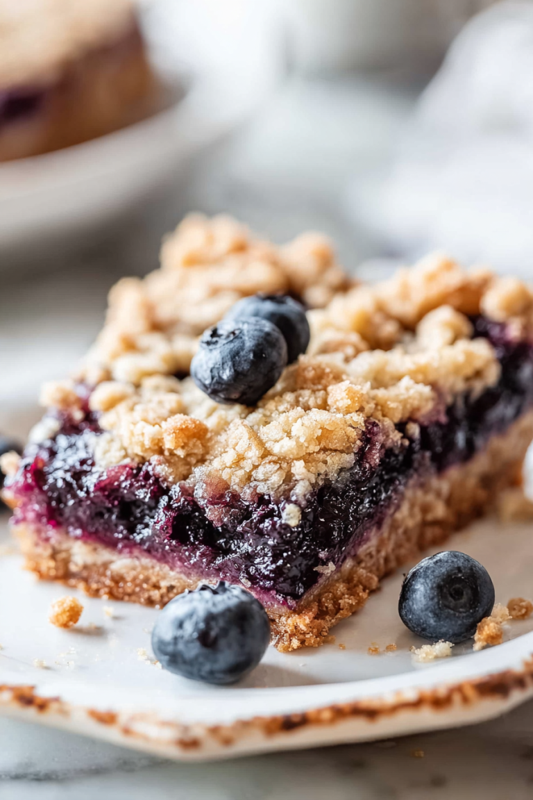 Easy Blueberry Oatmeal Crumble Bars