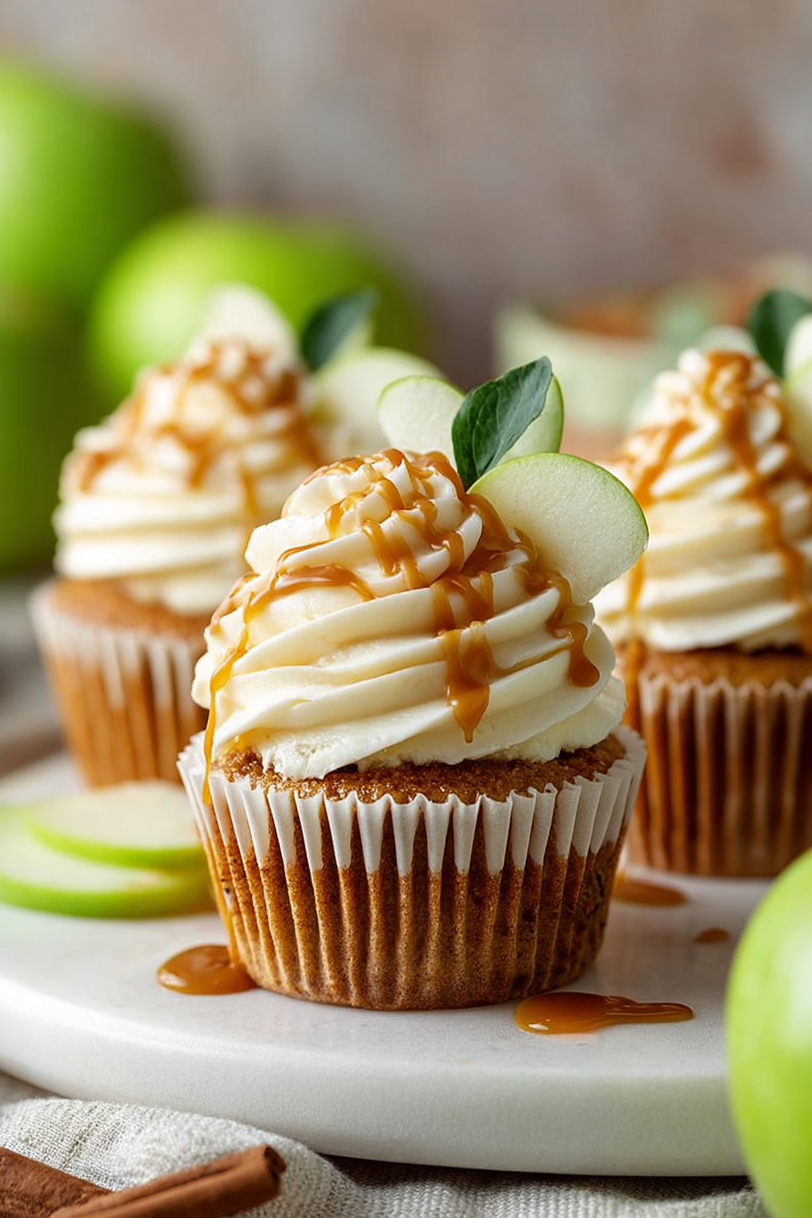 Easy Caramel Apple Cupcakes