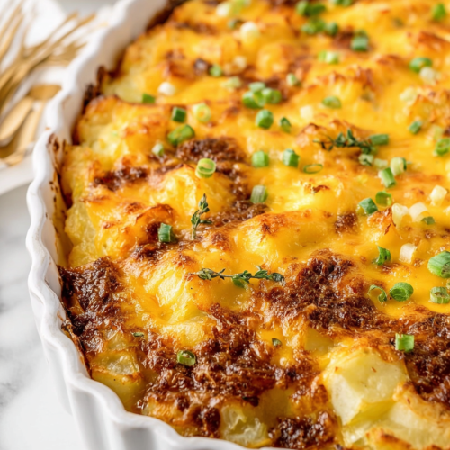 Easy Cheesy Potato Breakfast Casserole