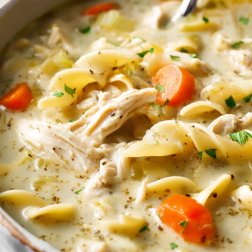 Easy Creamy Chicken Noodle Soup