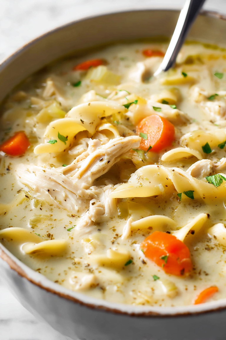 Easy Creamy Chicken Noodle Soup