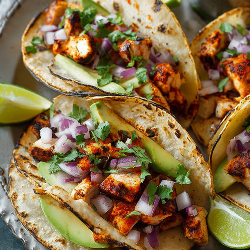 Easy Grilled Chicken and Avocado Street Tacos