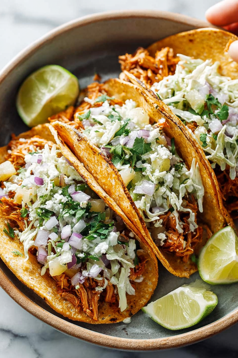 Easy Instant Pot Hawaiian Chicken Tacos