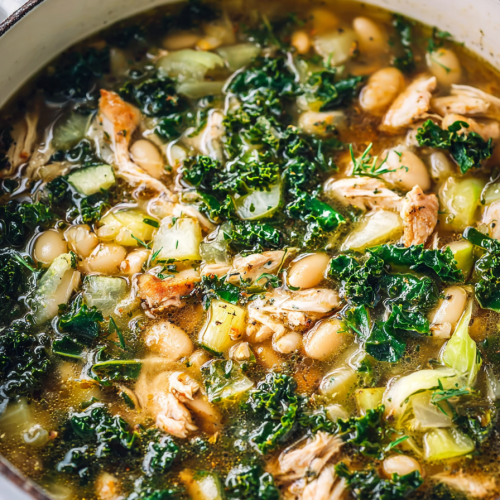 Easy Kale White Bean Chicken Soup
