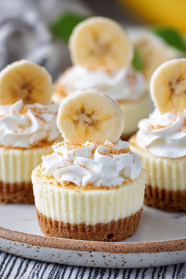 Easy Mini Banana Pudding Cheesecakes
