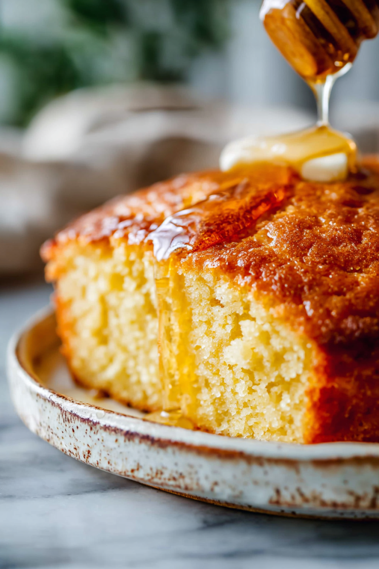 Easy Moist Honey Cornbread Recipe