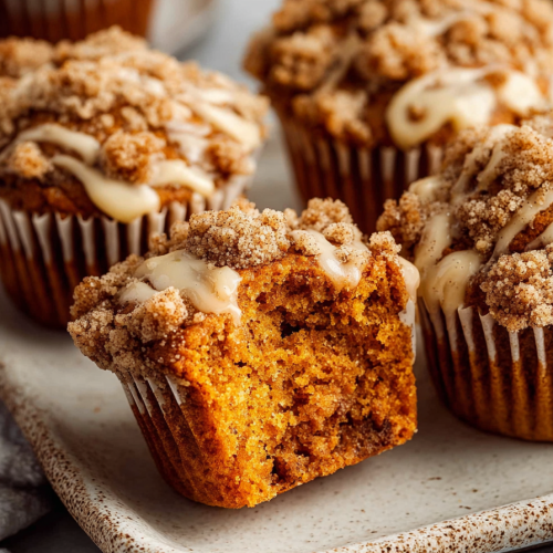 Easy Pumpkin Crumb Cake Muffins
