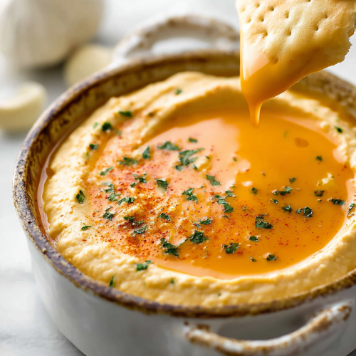 Easy Roasted Garlic Parmesan Hummus