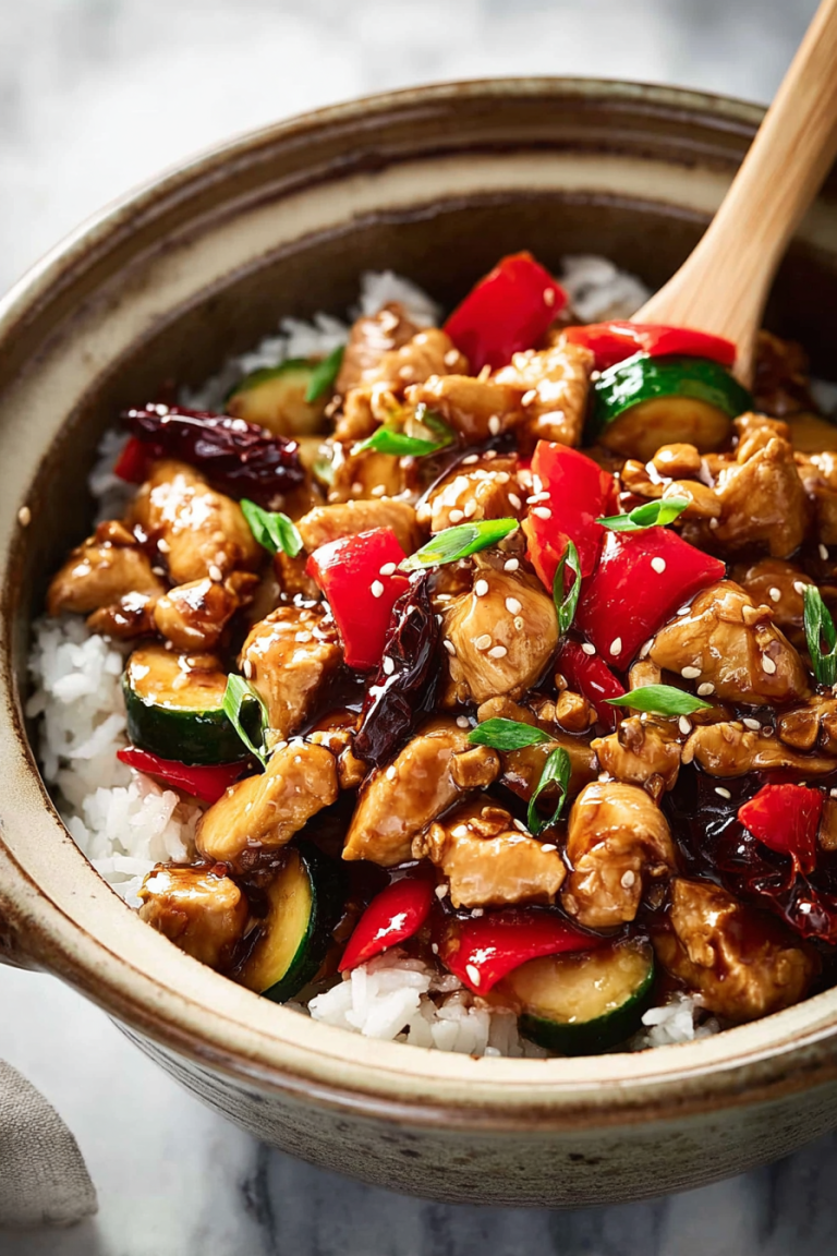 Easy Skinny Slow Cooker Kung Pao Chicken