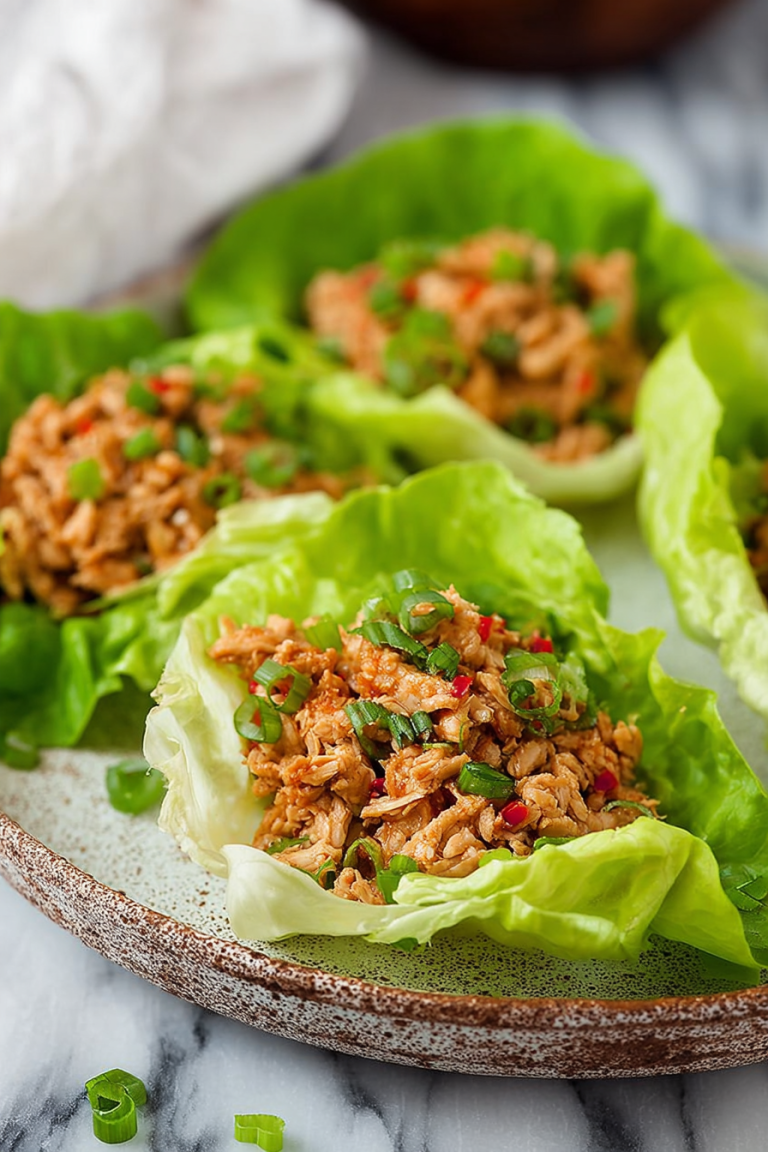 Easy Slow Cooker Asian Chicken Lettuce Wraps