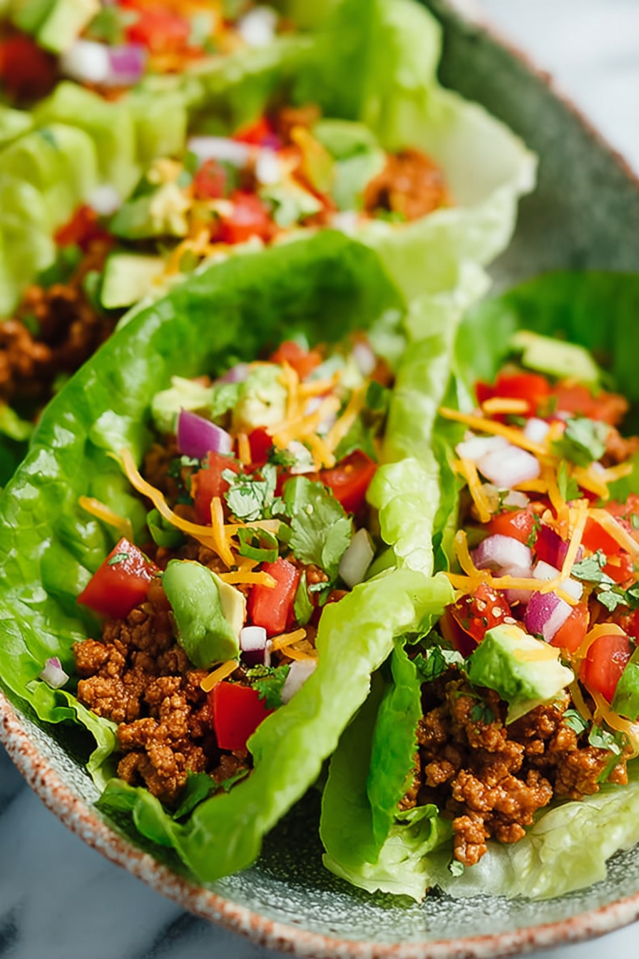 Easy Turkey Taco Lettuce Wraps