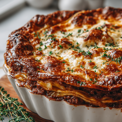 Beef and Cheese Dinner Lasagna