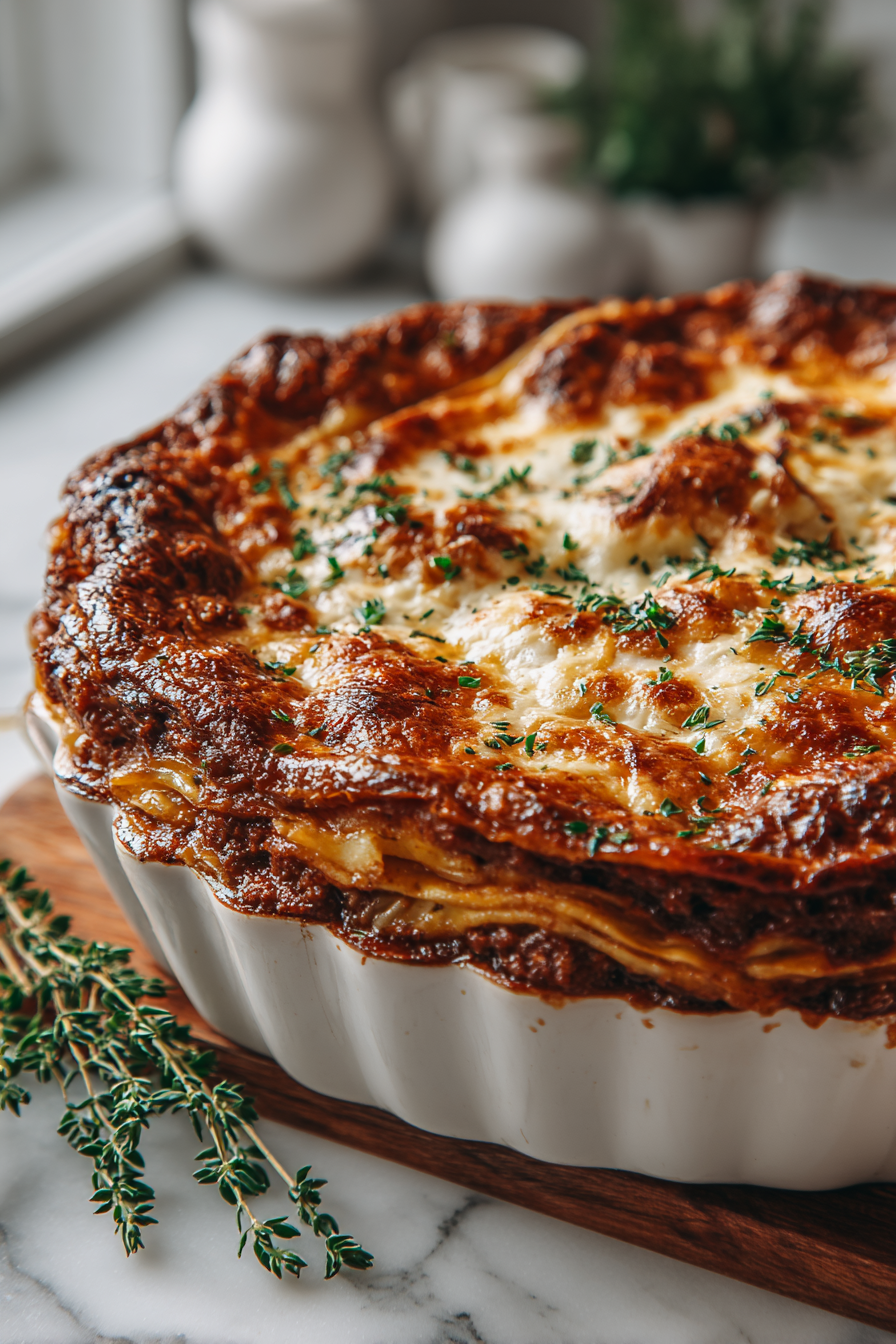 Beef and Cheese Dinner Lasagna