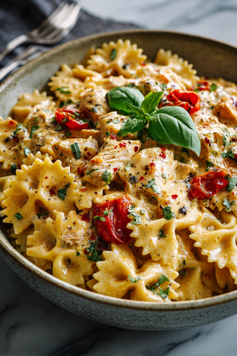 Bowtie Dinner with Cajun Chicken Sauce
