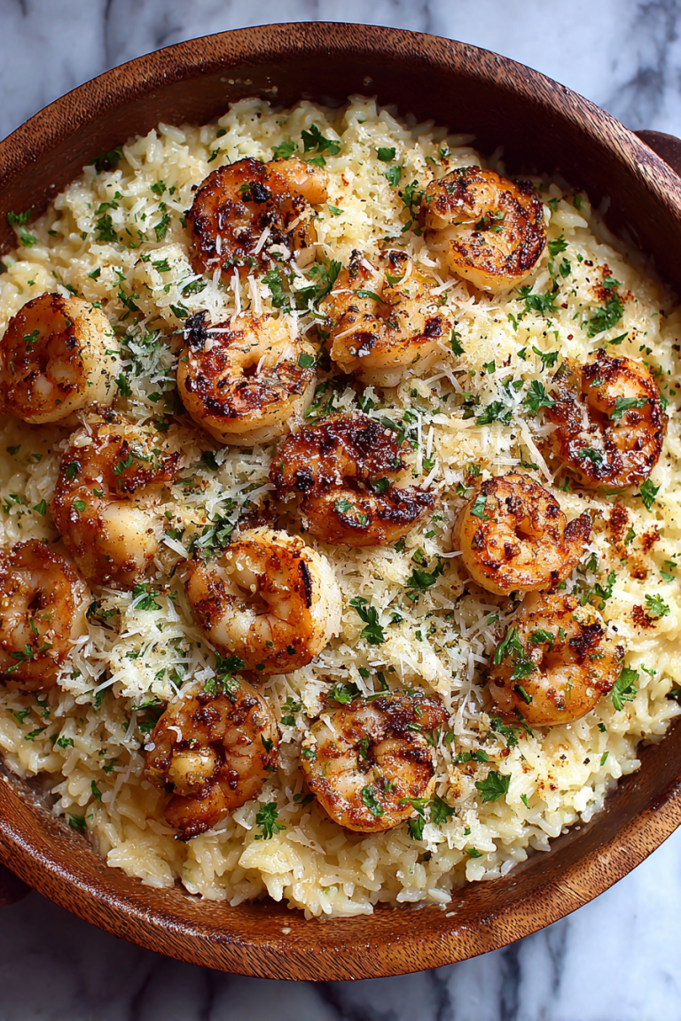 Chicken Scampi with Garlic Parmesan Rice