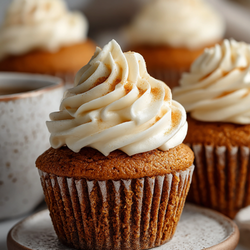 Cream-Filled Pumpkin Cupcakes