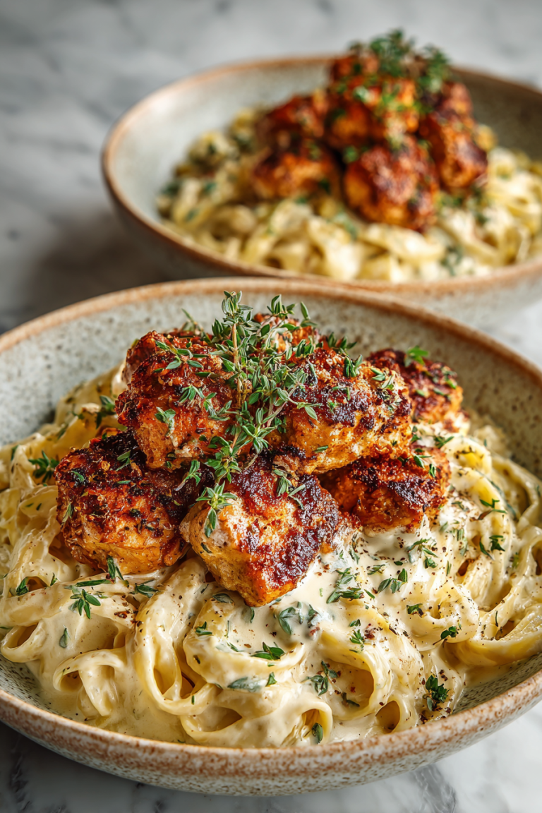 Creamy Cajun Chicken Alfredo Dinner