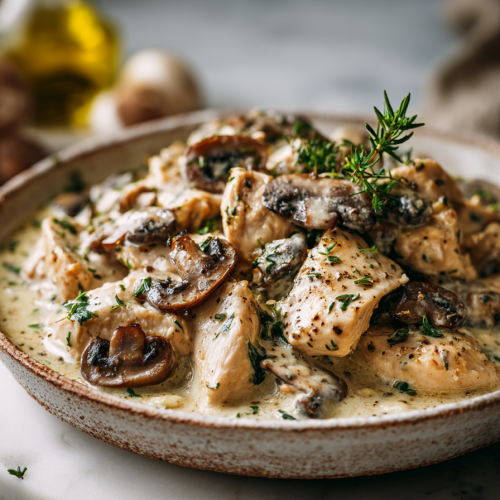 Creamy Chicken Mushroom Stroganoff