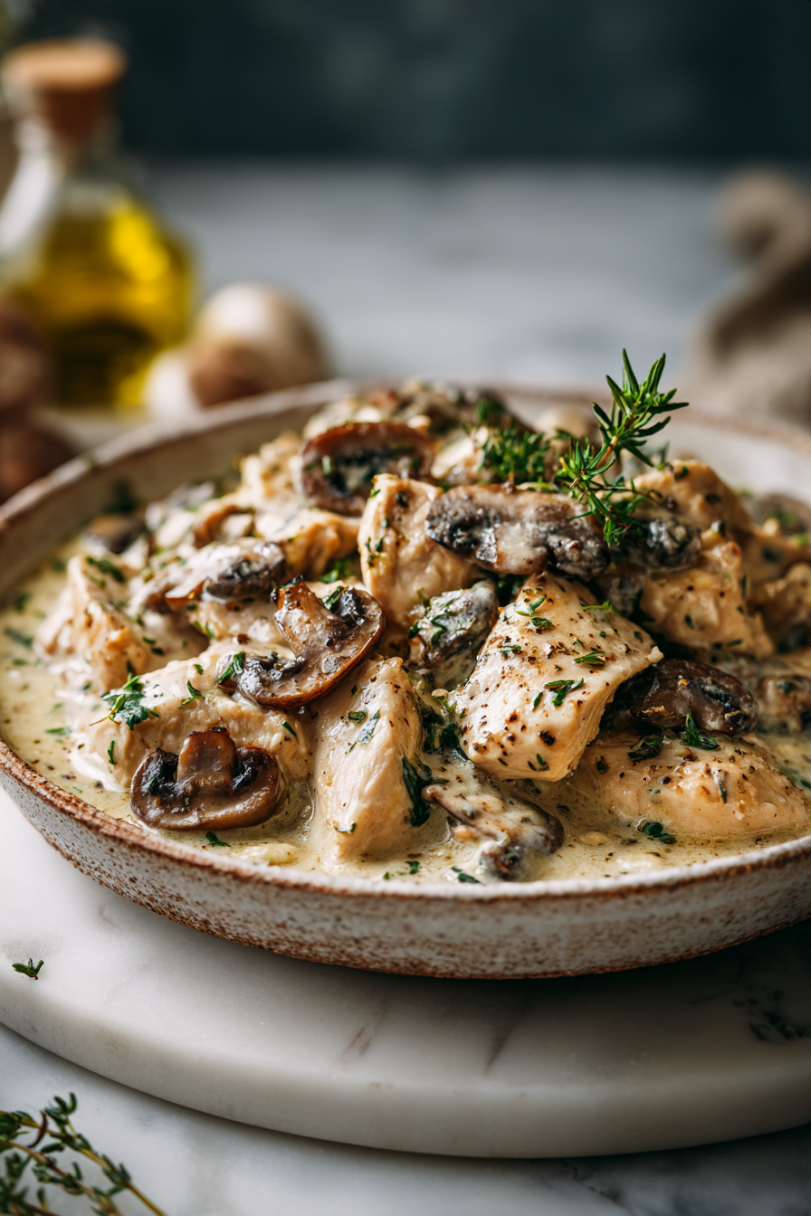Creamy Chicken Mushroom Stroganoff