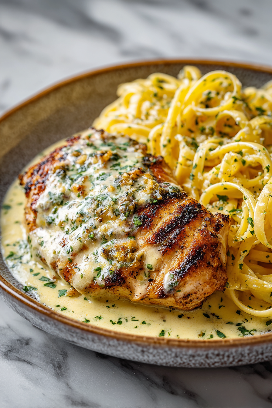 Creamy Garlic Parmesan Chicken Dinner