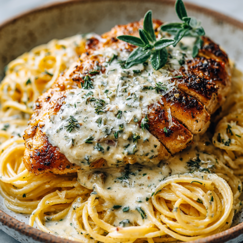 Creamy Garlic Parmesan Chicken Dinner